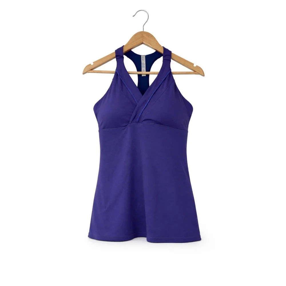 Lululemon Deep Breath Tank Top Purple Racerback Size 12 - Picture 1 of 7